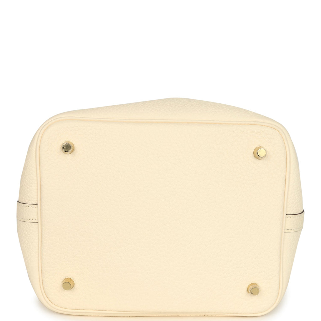 Pre-owned Hermes Picotin Lock 22 Nata Clemence Gold Hardware