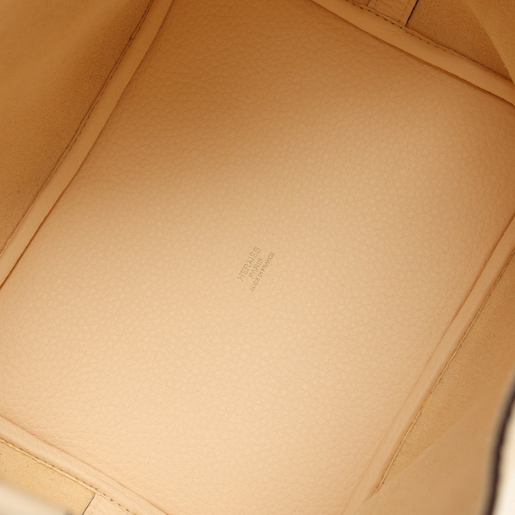 Pre-owned Hermes Picotin Lock 22 Nata Clemence Gold Hardware