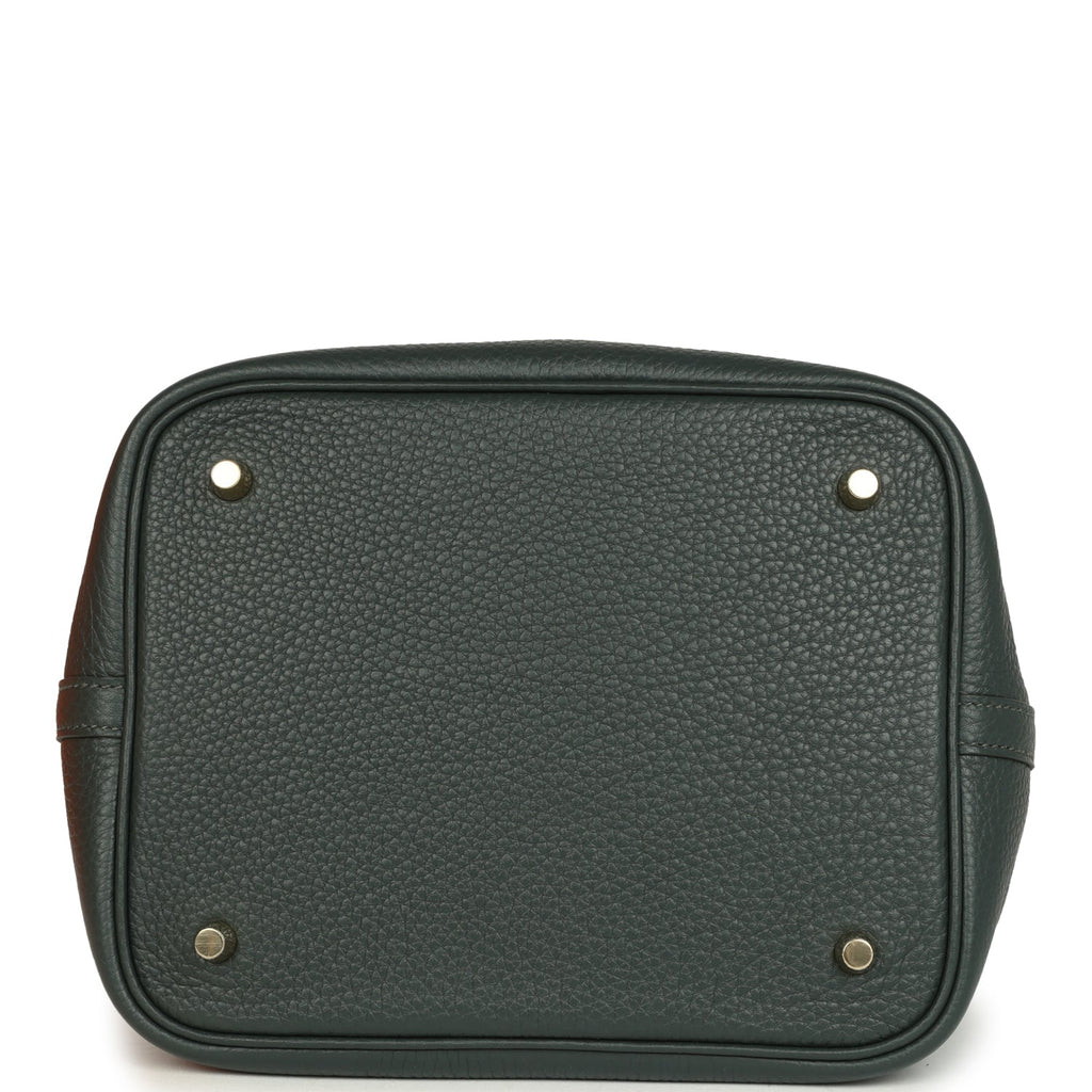Hermes Picotin Lock 22 Vert Mangrove Clemence Gold Hardware
