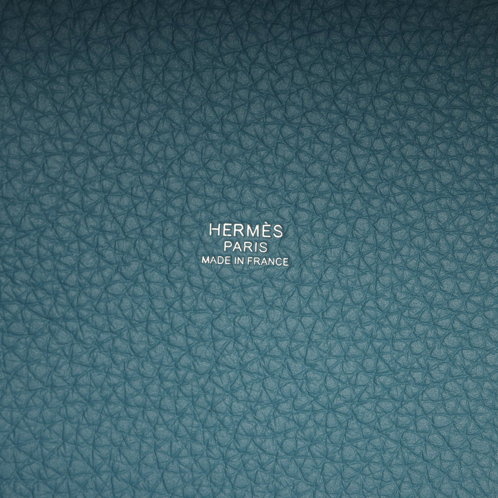 Hermes Picotin Lock 18 Blue Jean Clemence Palladium Hardware