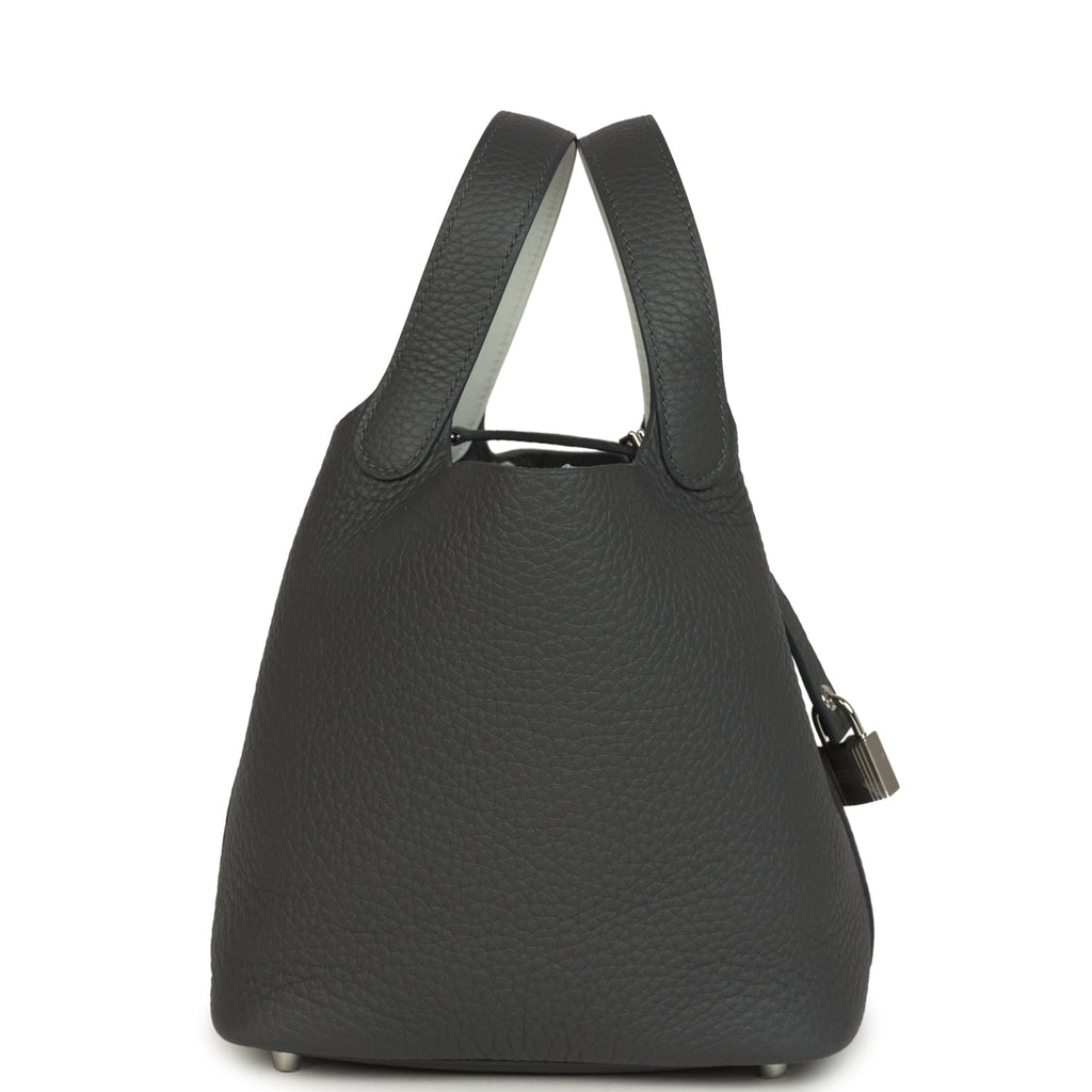 Hermes Picotin Lock Eclat 18 Ardoise Clemence and Gris Platine Swift Palladium Hardware