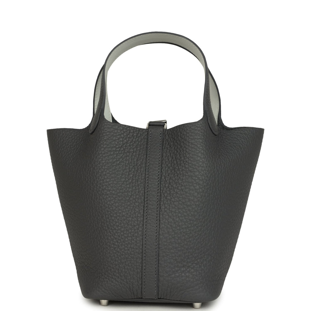 Hermes Picotin Lock Eclat 18 Ardoise Clemence and Gris Platine Swift Palladium Hardware
