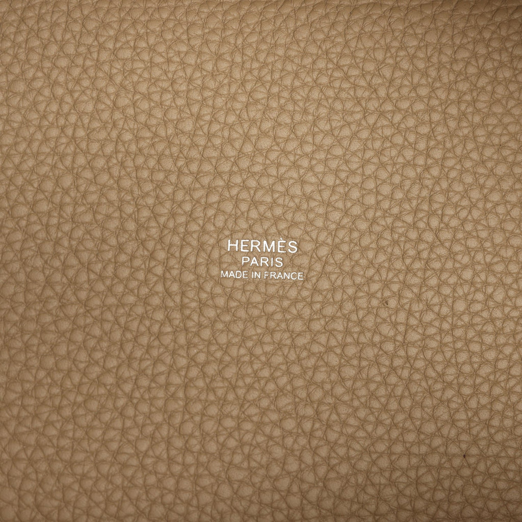 Hermes Picotin Lock 18 Beige Marfa Clemence Palladium Hardware