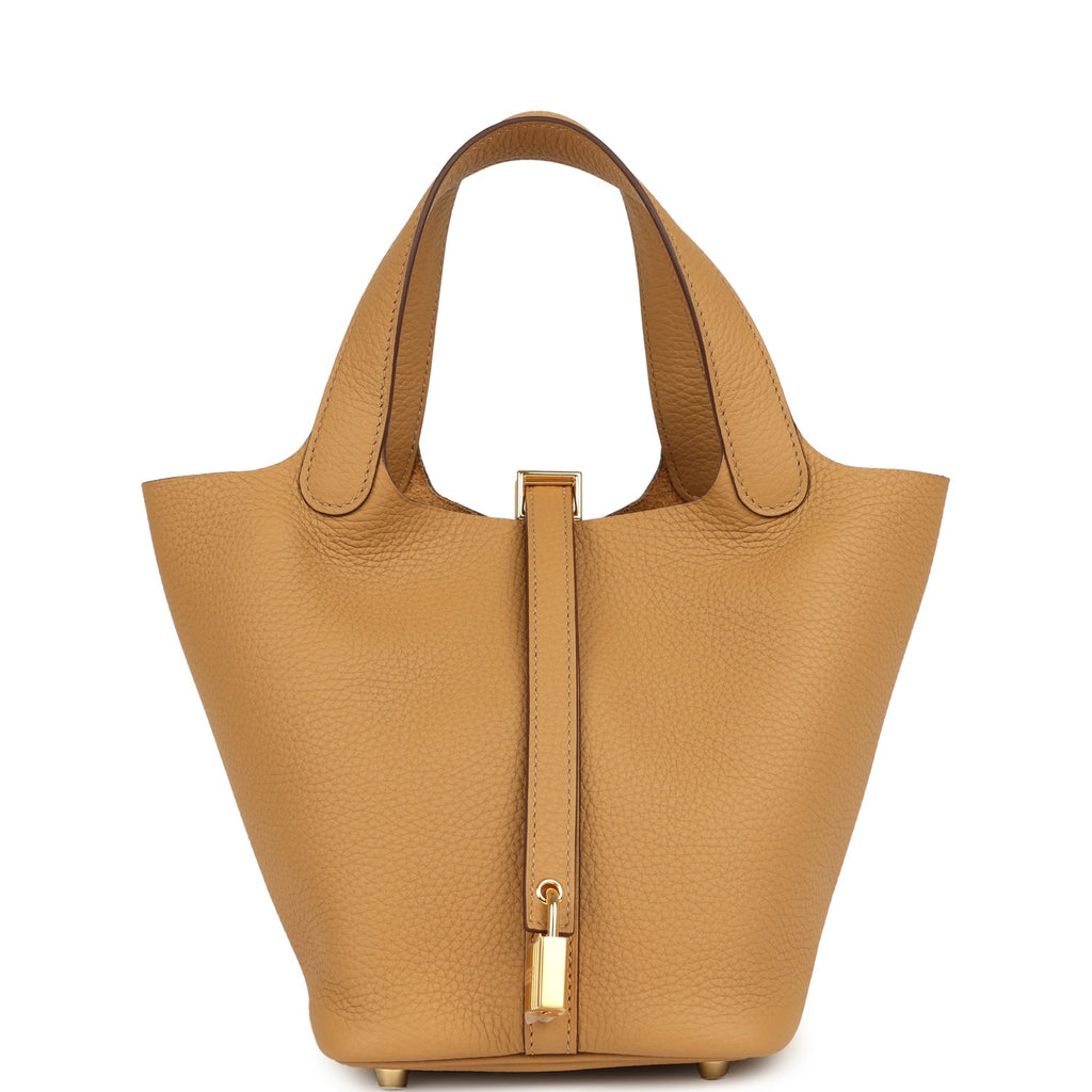Hermes Picotin Lock 18 Biscuit Clemence Gold Hardware