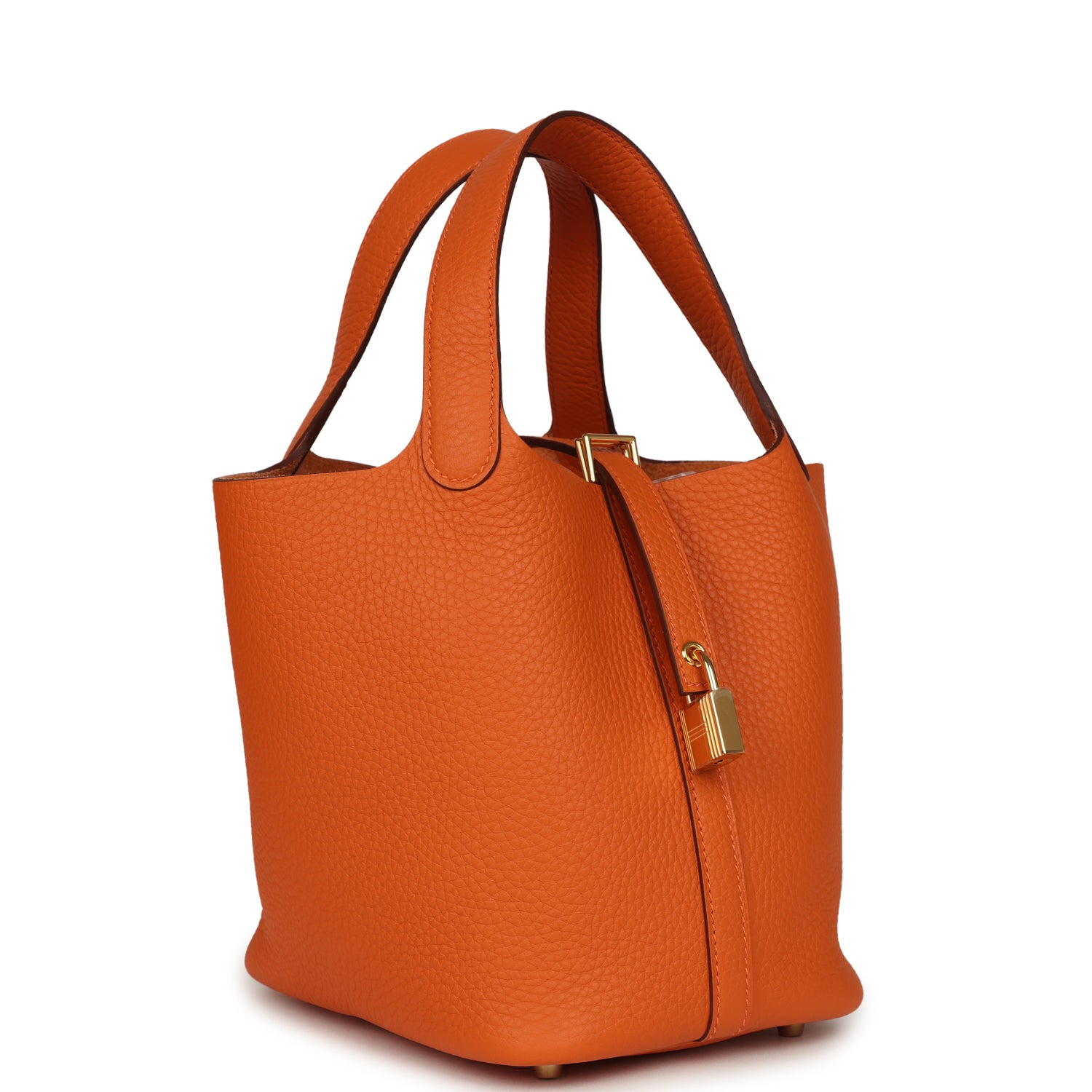 Hermes Picotin Lock 18 Orange Clemence Gold Hardware