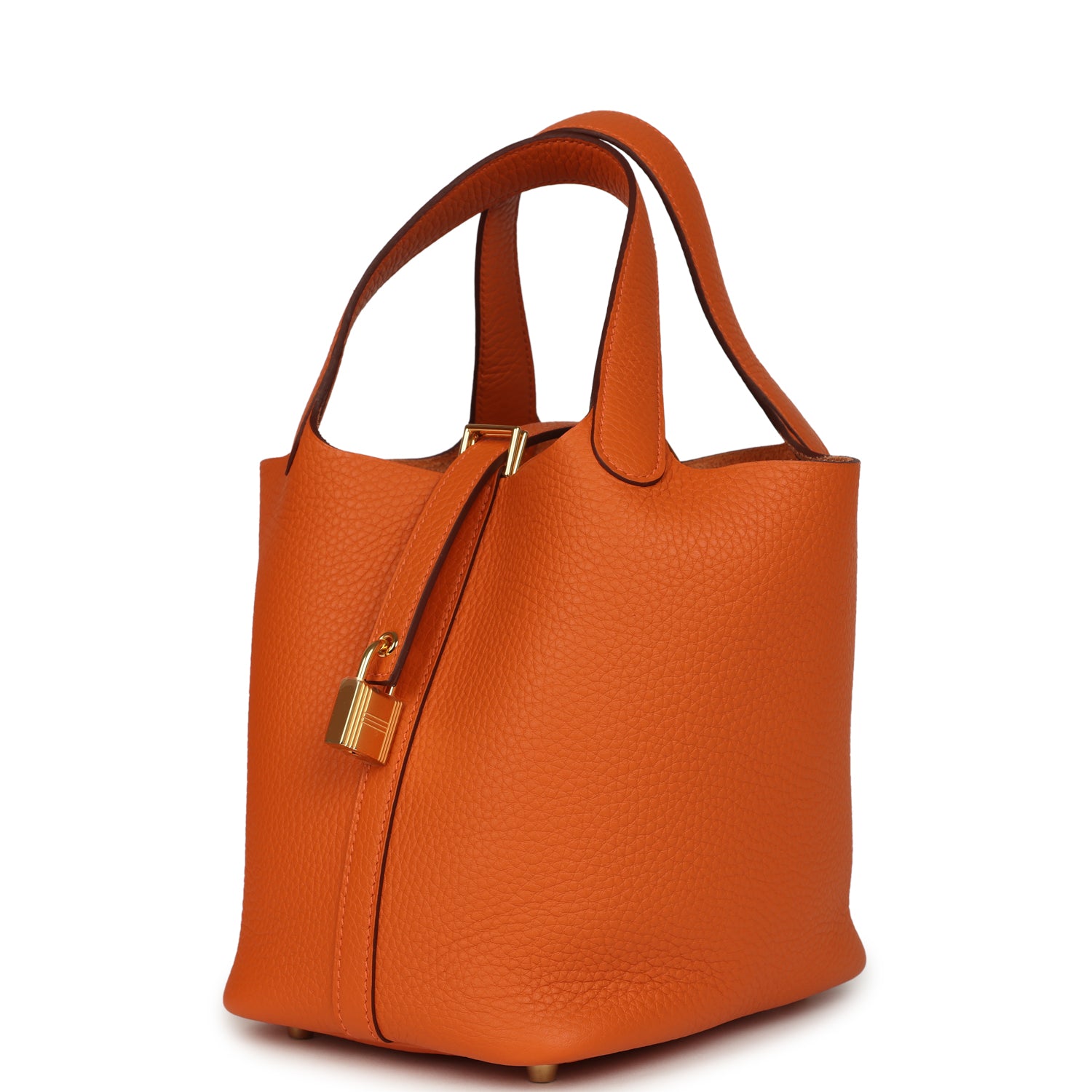 Hermes Picotin Lock 18 Orange Clemence Gold Hardware