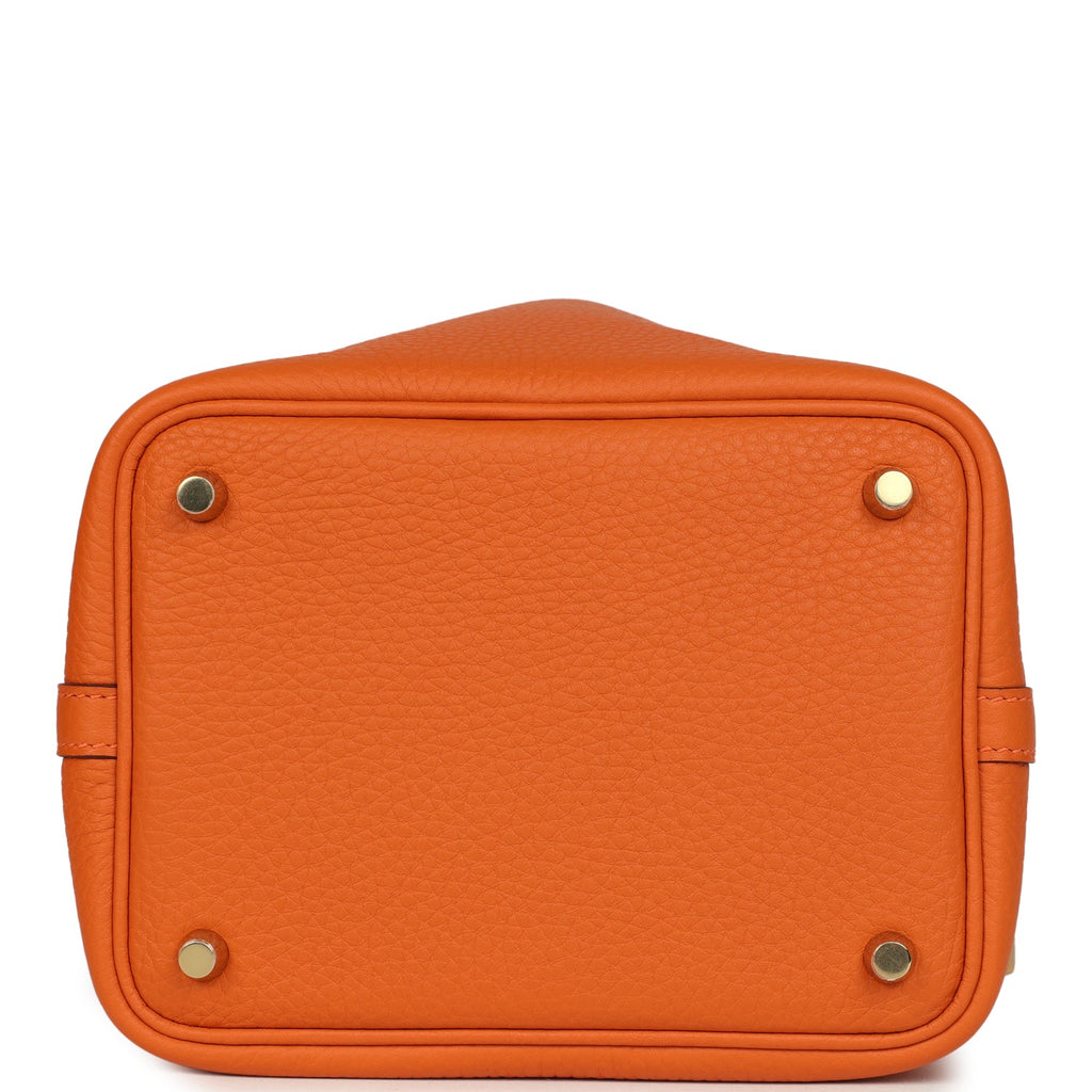 Hermes Picotin Lock 18 Orange Clemence Gold Hardware