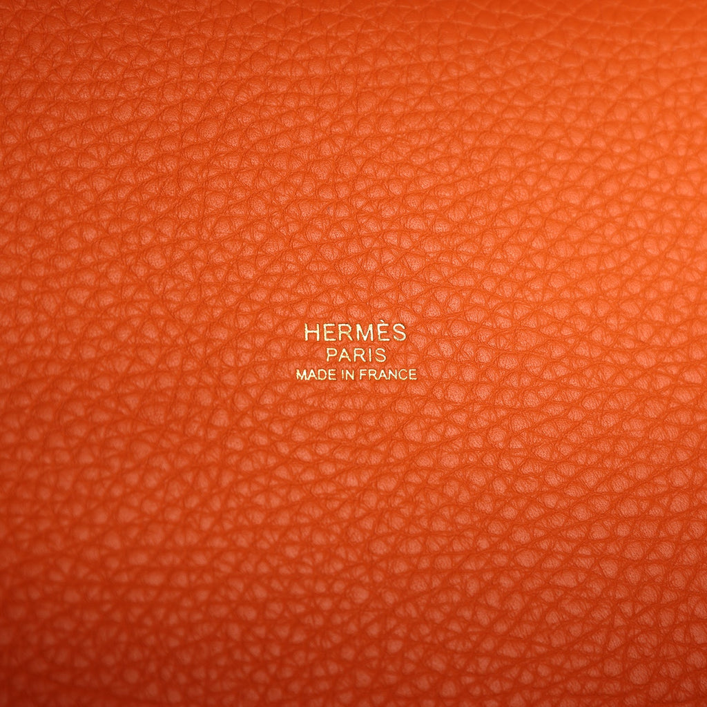 Hermes Picotin Lock 18 Orange Clemence Gold Hardware