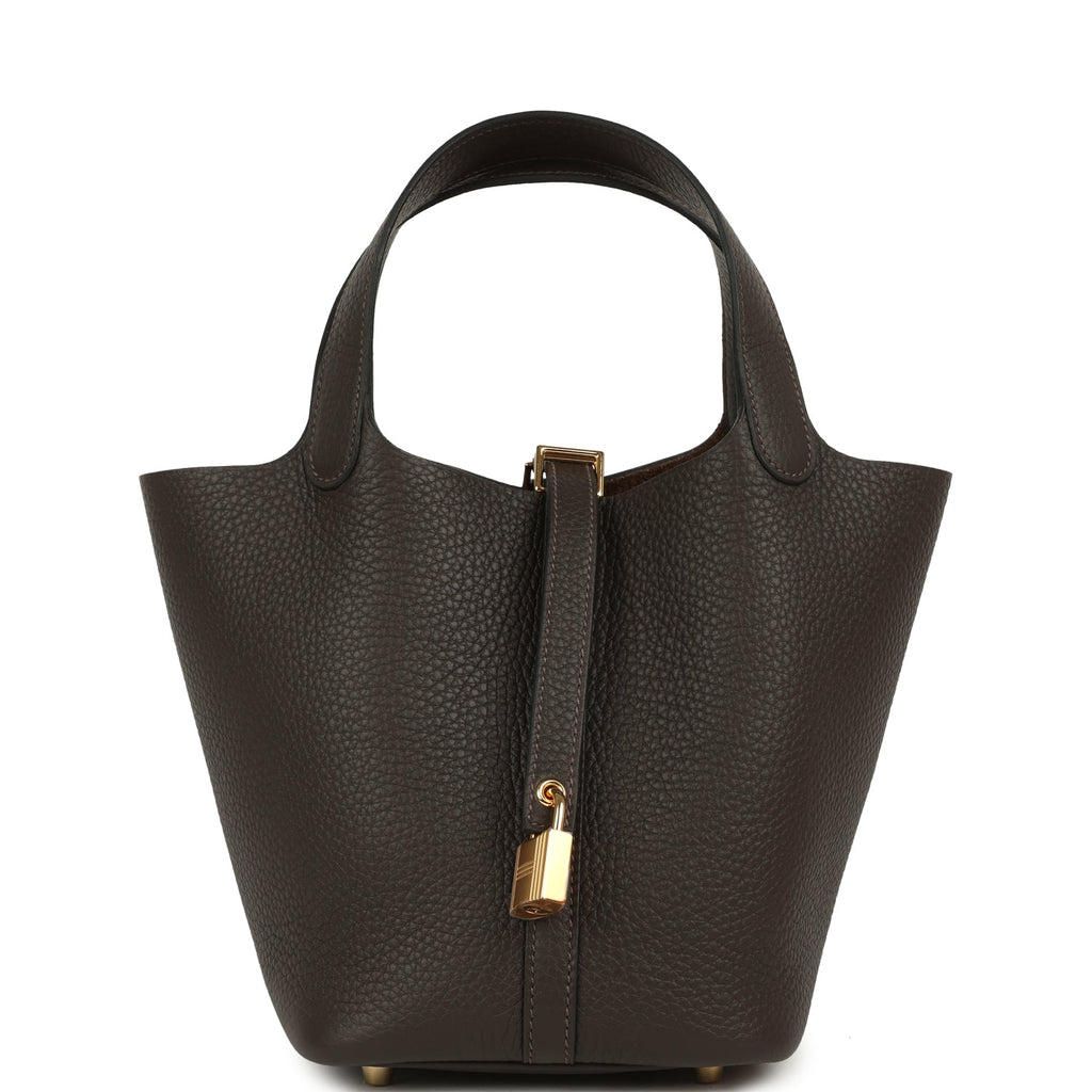 Hermes Picotin Lock 18 Ebene Clemence Gold Hardware