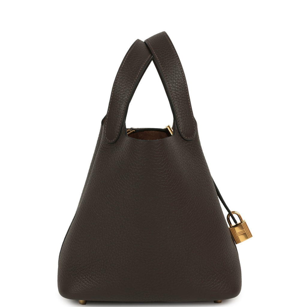 Hermes Picotin Lock 18 Ebene Clemence Gold Hardware