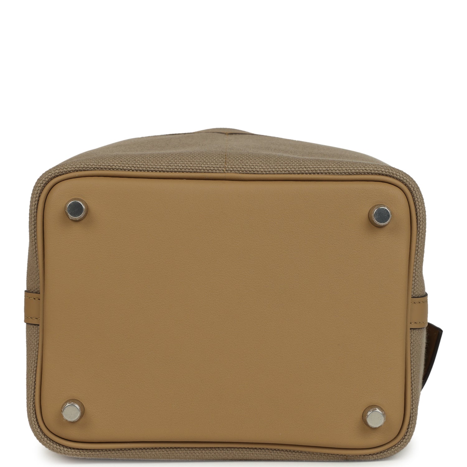 Hermes Picotin Cargo 18 Beiga Marfa Toile Canvas and Poussiere Swift Palladium Hardware