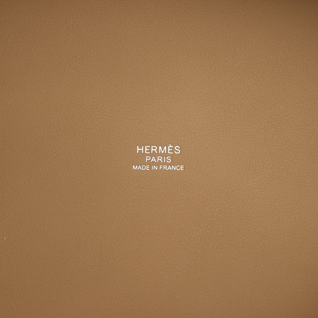 Hermes Picotin Cargo 18 Beiga Marfa Toile Canvas and Poussiere Swift Palladium Hardware