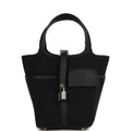 Hermes Picotin Cargo 18 Black Toile Goeland and Swift Palladium Hardware