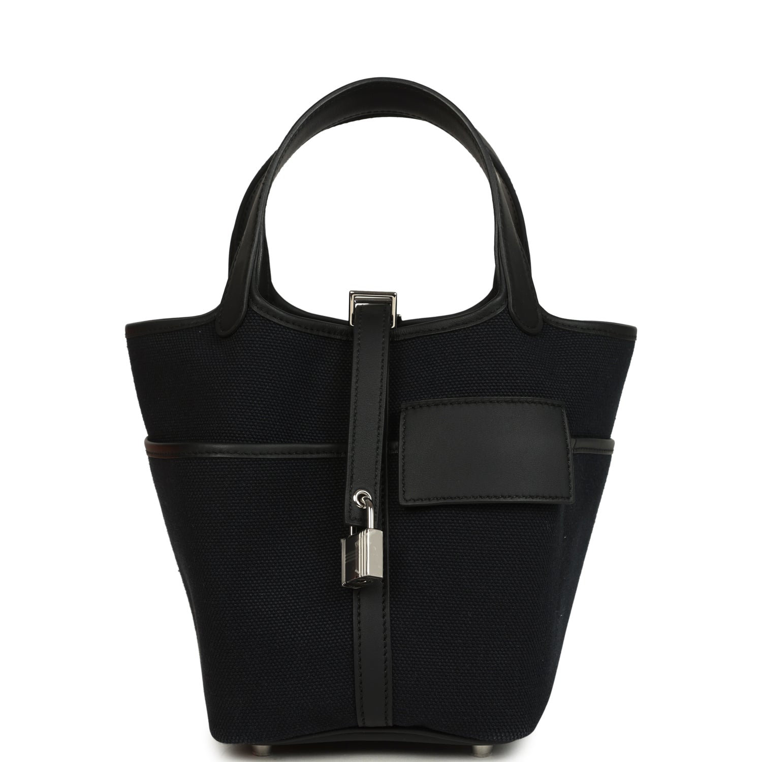 Hermes Picotin Cargo 18 Black Toile Goeland and Swift Palladium Hardware
