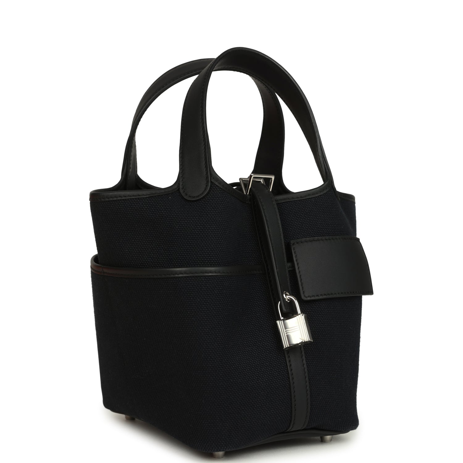 Hermes Picotin Cargo 18 Black Toile Goeland and Swift Palladium Hardware