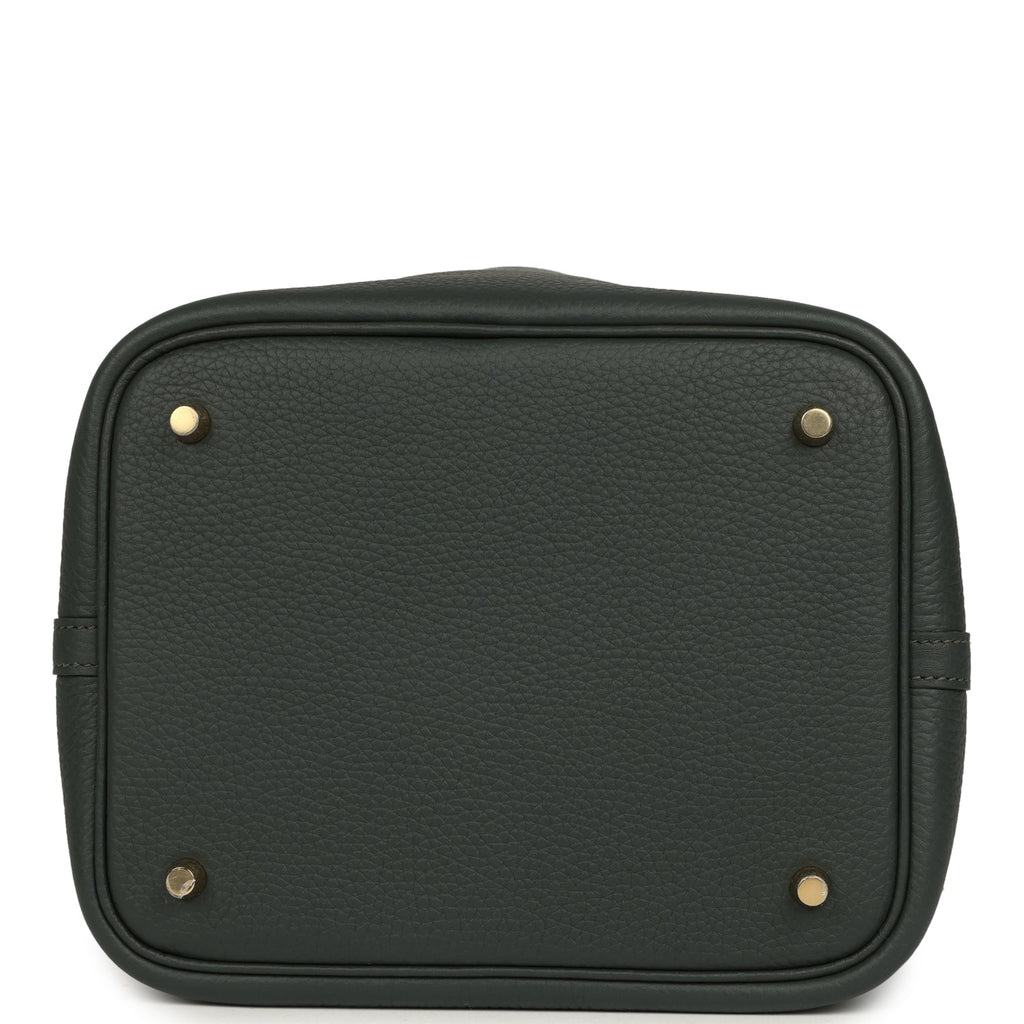 Hermes Picotin Lock 22 Vert Mangrove Clemence Gold Hardware