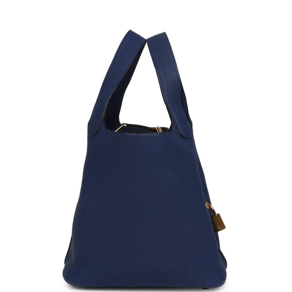 Hermes Picotin Lock 18 Bleu Encre Maurice Gold Hardware