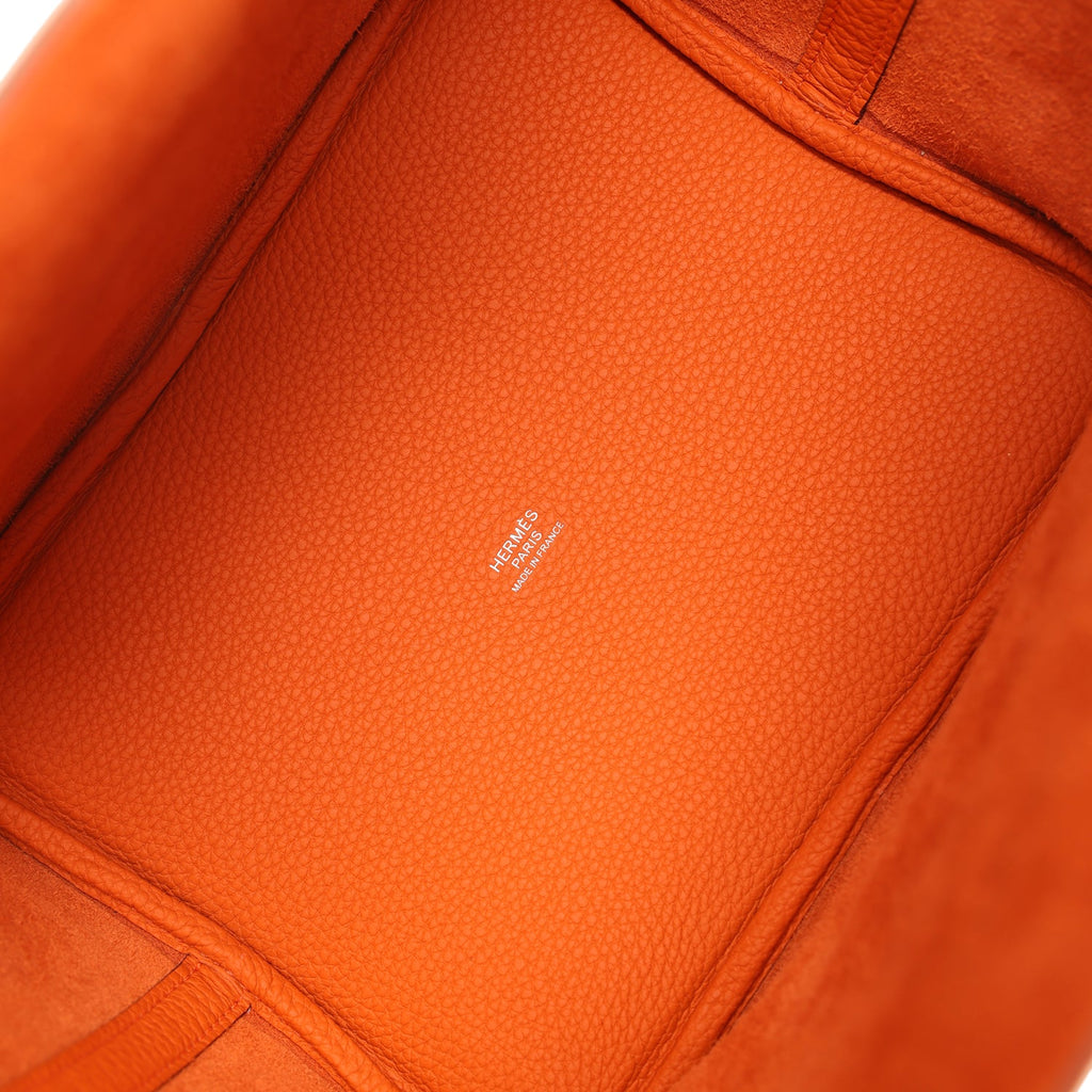 Hermes Picotin Lock 22 Orange Clemence Palladium Hardware
