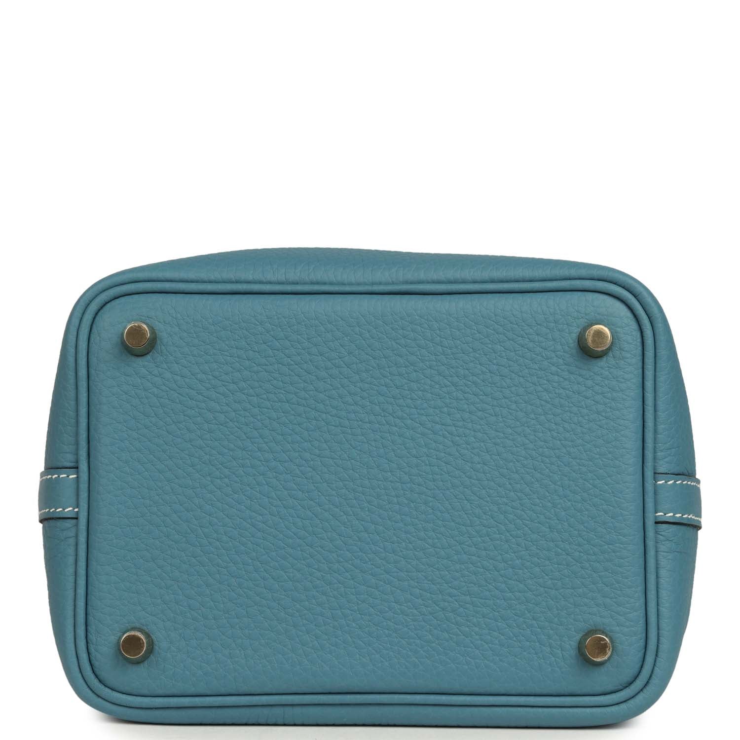 Hermes Picotin Lock 18 Blue Jean Clemence Gold Hardware