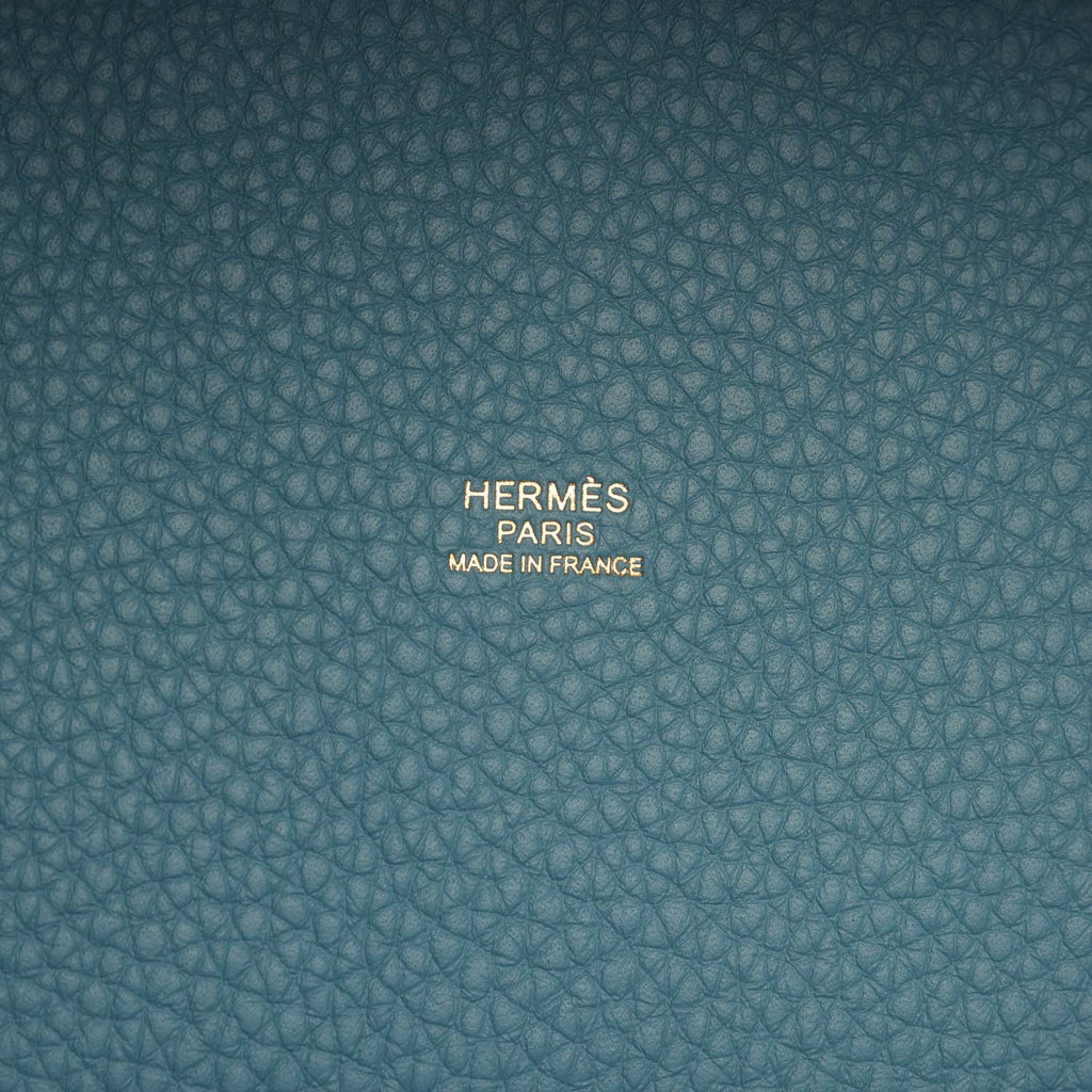 Hermes Picotin Lock 18 Blue Jean Clemence Gold Hardware