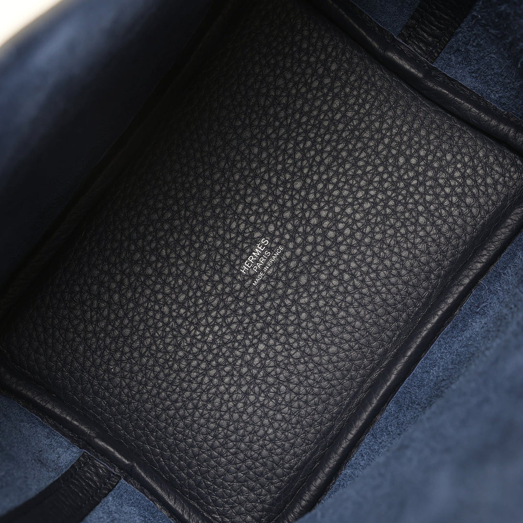 Hermes Picotin Lock 18 Bleu Nuit Clemence Palladium Hardware