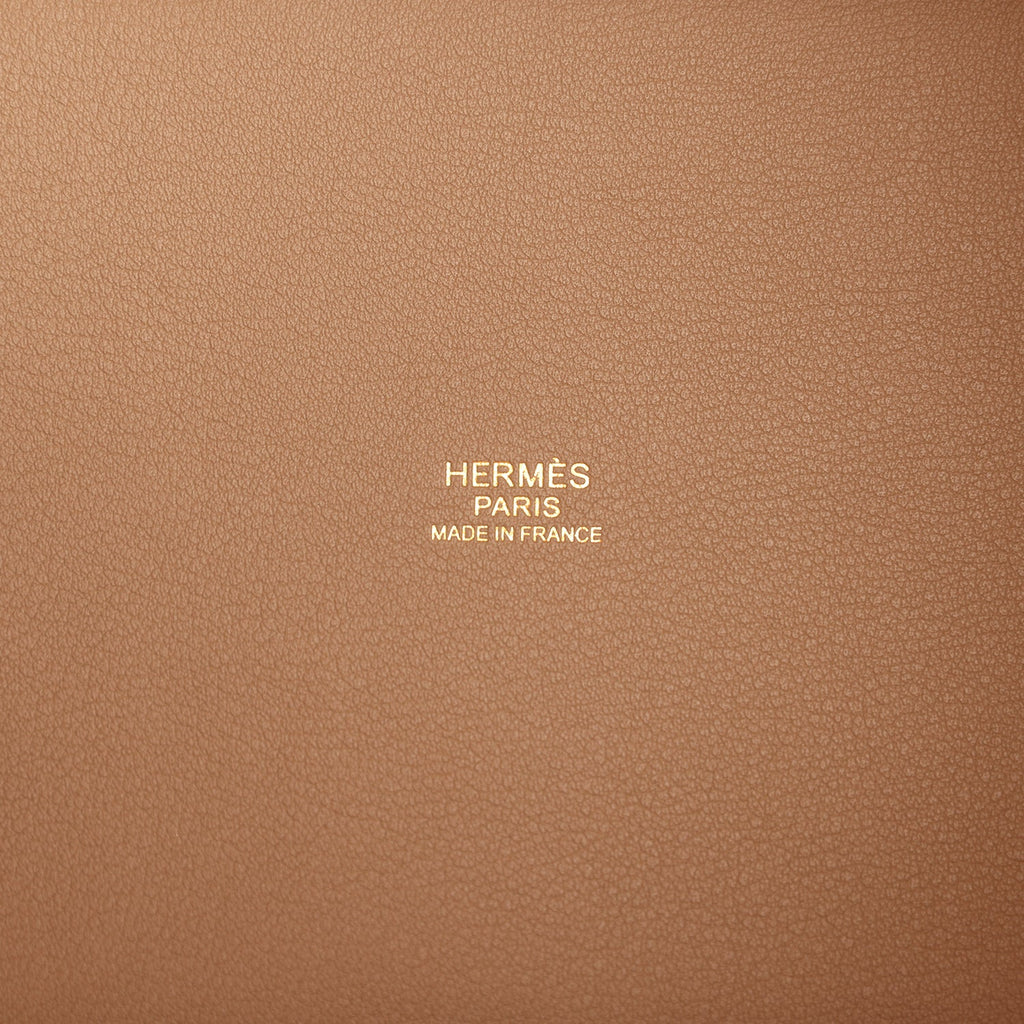 Hermes Picotin Cargo 18 Ecru Toile Canvas and Etoupe Swift Gold Hardware