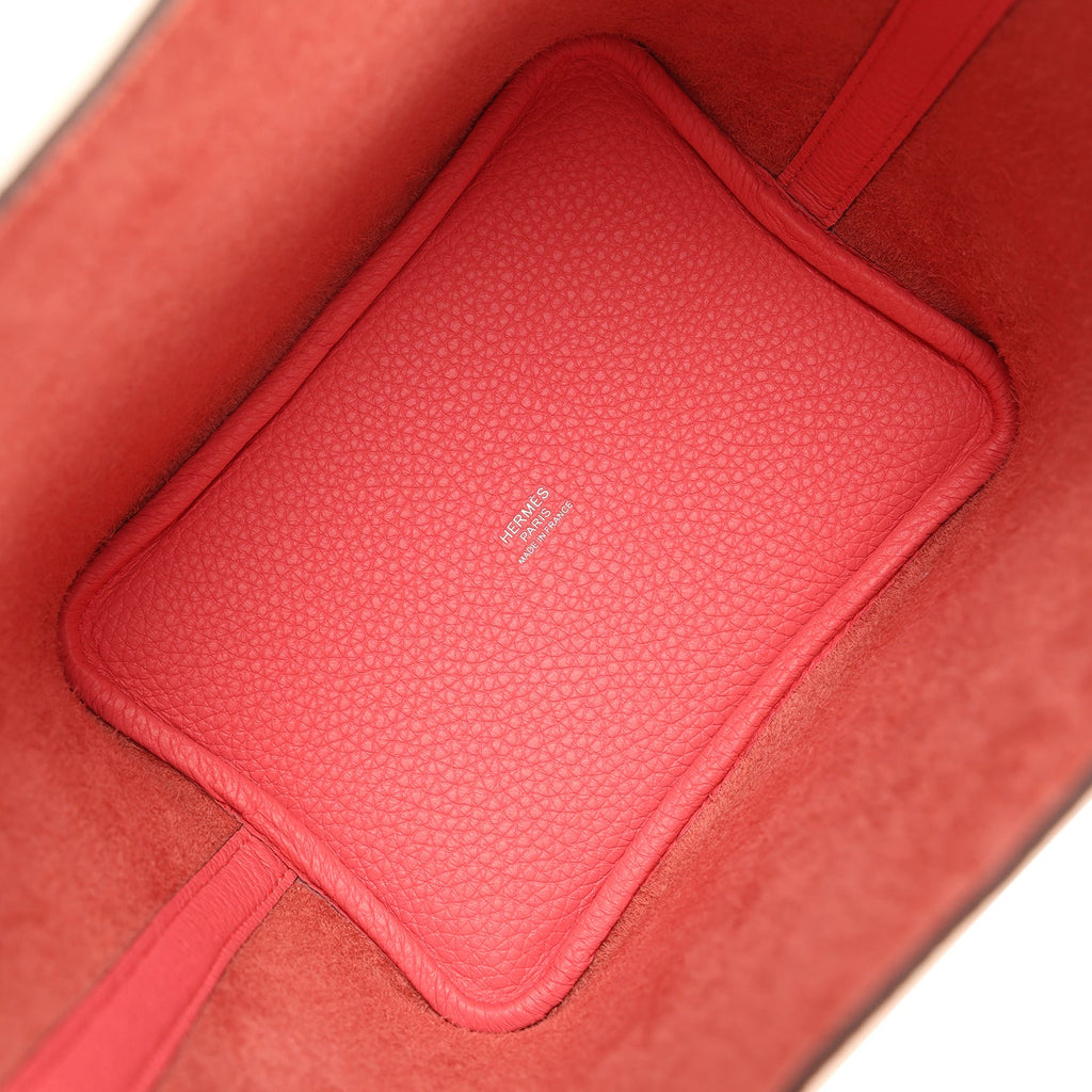 Hermes Picotin Lock 18 Rose Azalee Clemence Palladium Hardware