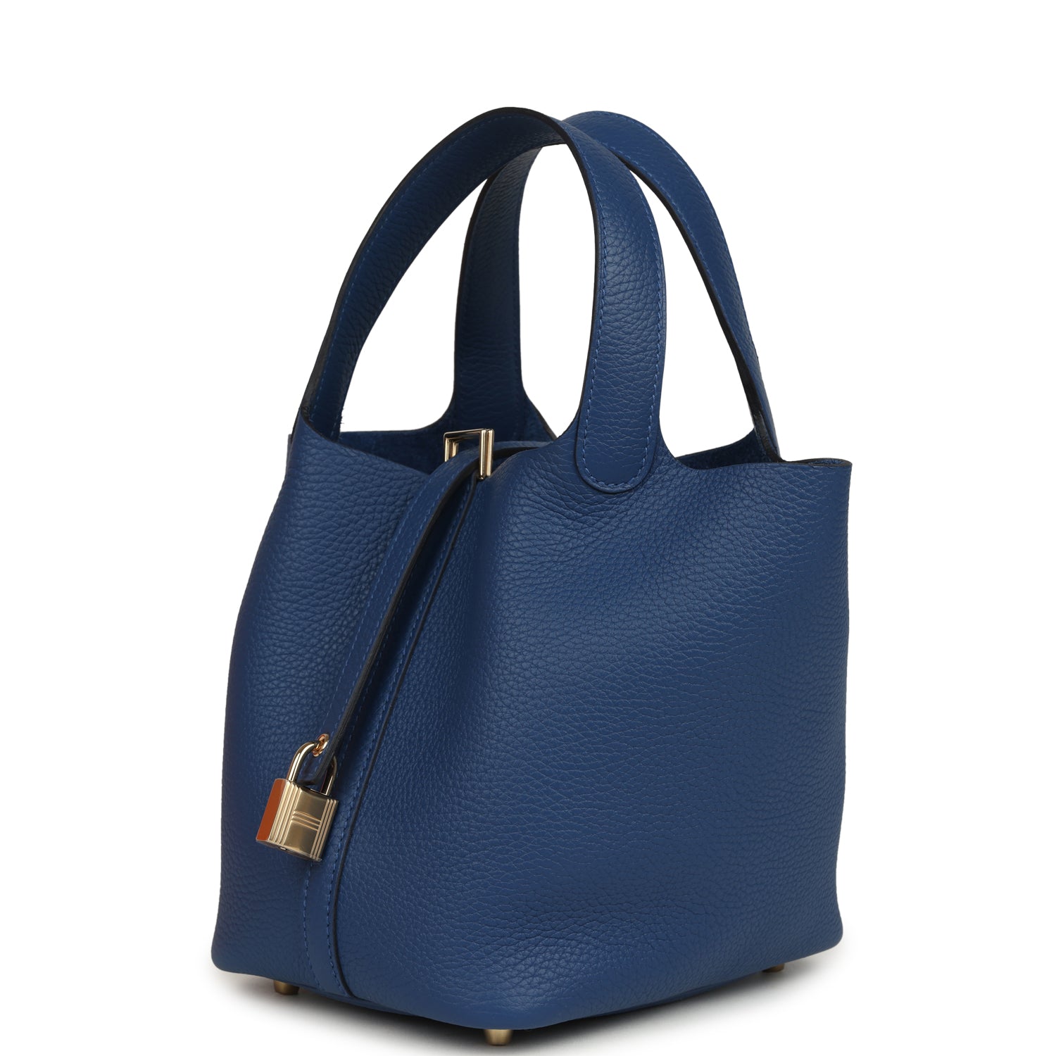 Hermes Picotin Lock 18 Bleu Tie Clemence Gold Hardware
