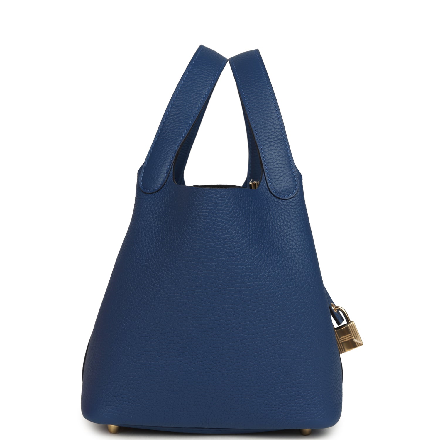 Hermes Picotin Lock 18 Bleu Tie Clemence Gold Hardware