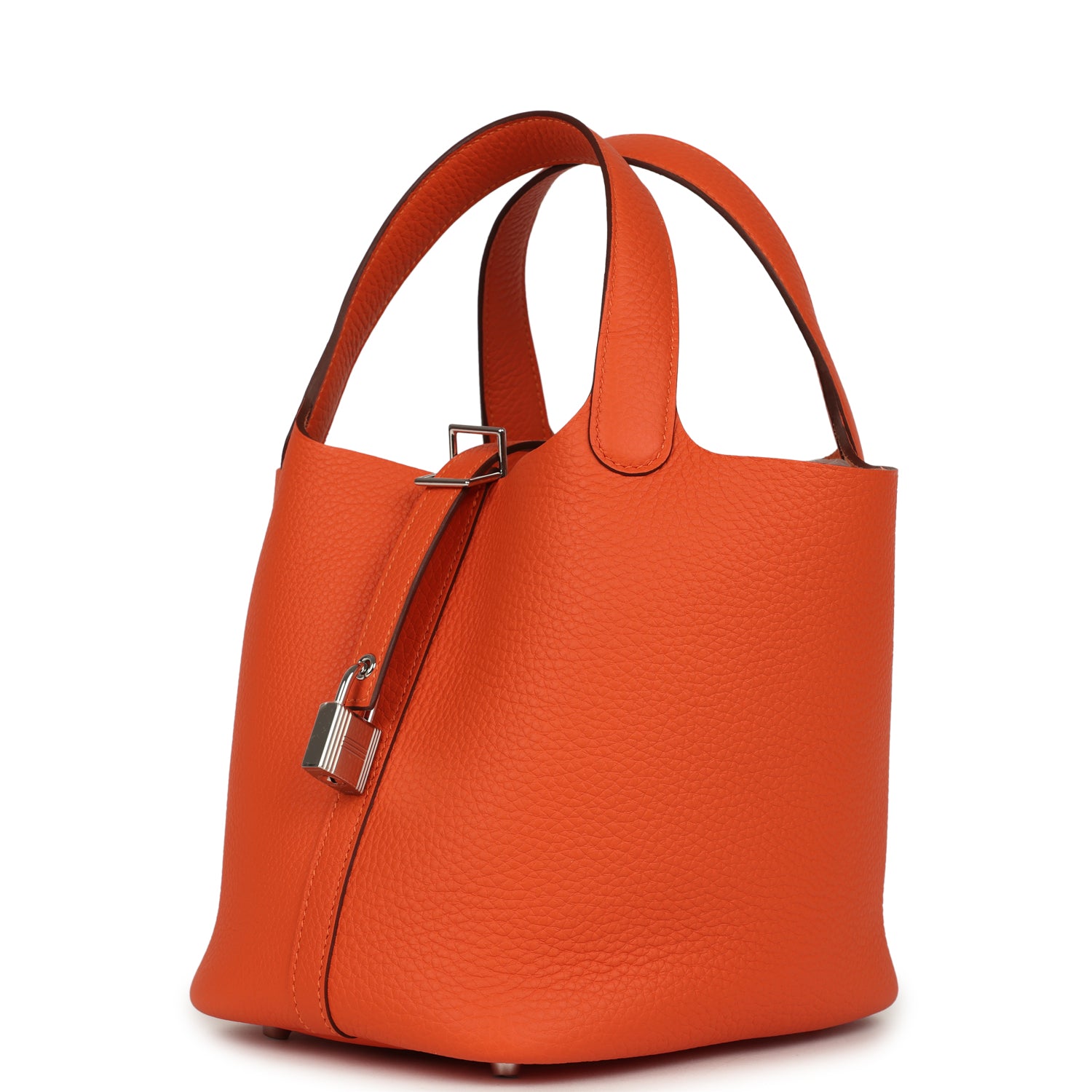 Hermes Picotin Lock 18 Tangerine Clemence Palladium Hardware