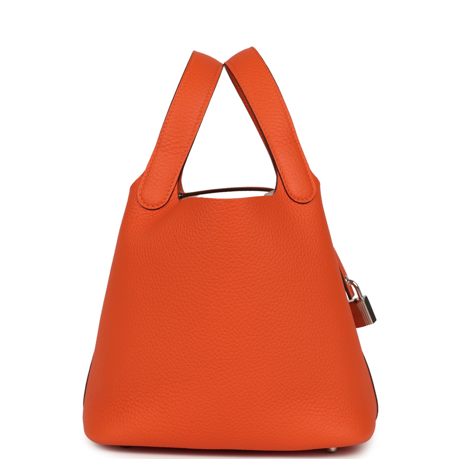 Hermes Picotin Lock 18 Tangerine Clemence Palladium Hardware