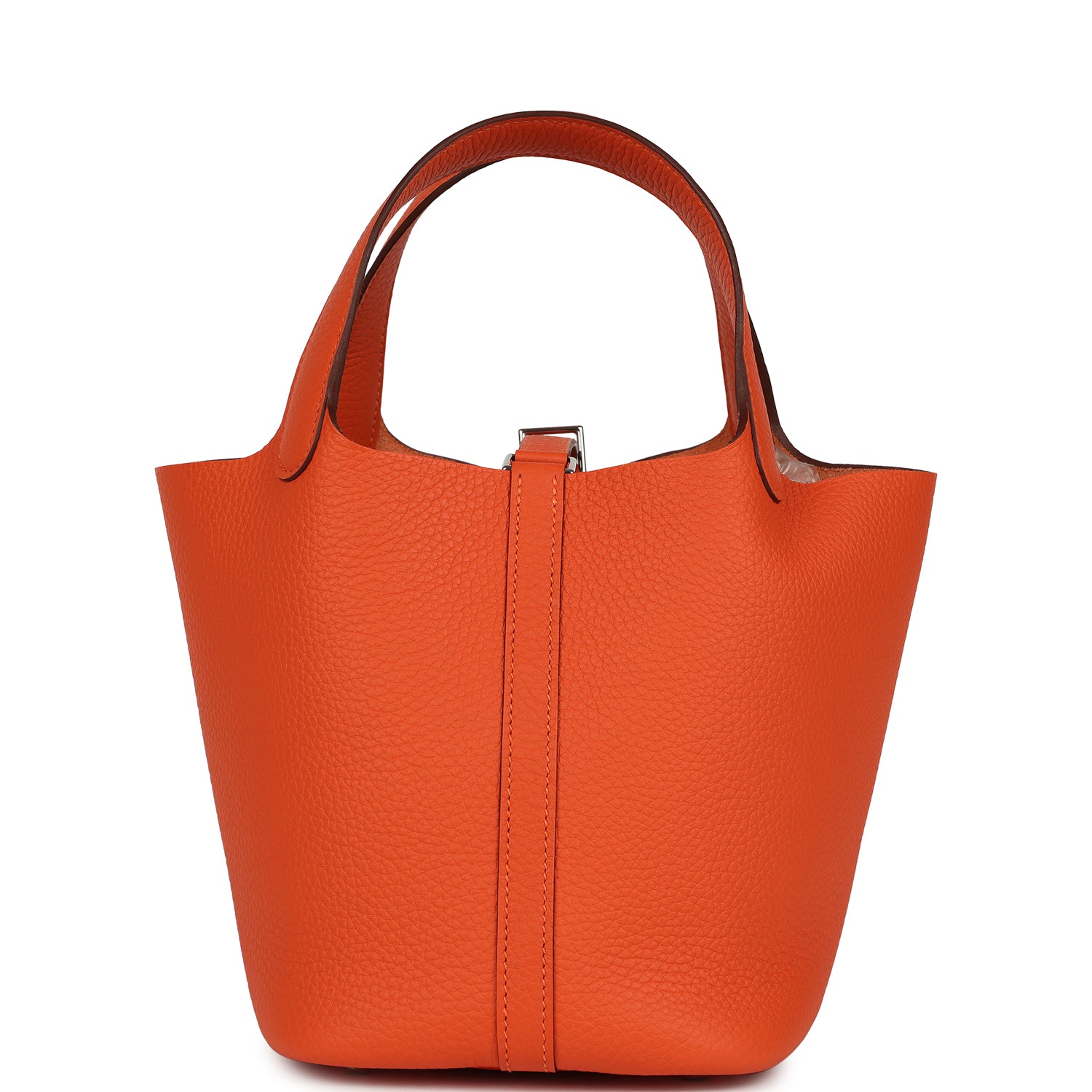 Hermes Picotin Lock 18 Tangerine Clemence Palladium Hardware