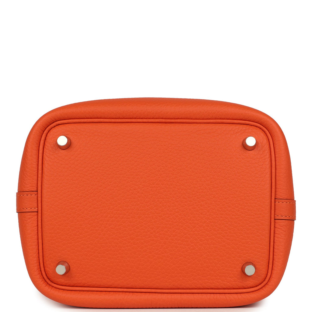 Hermes Picotin Lock 18 Tangerine Clemence Palladium Hardware