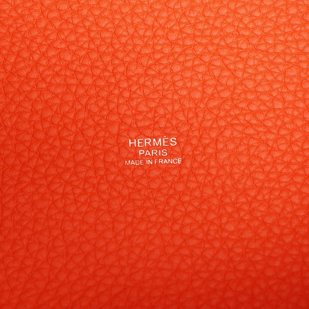 Hermes Picotin Lock 18 Tangerine Clemence Palladium Hardware