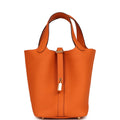 New Hermes Picotin Lock 18 Orange Clemence Gold Hardware