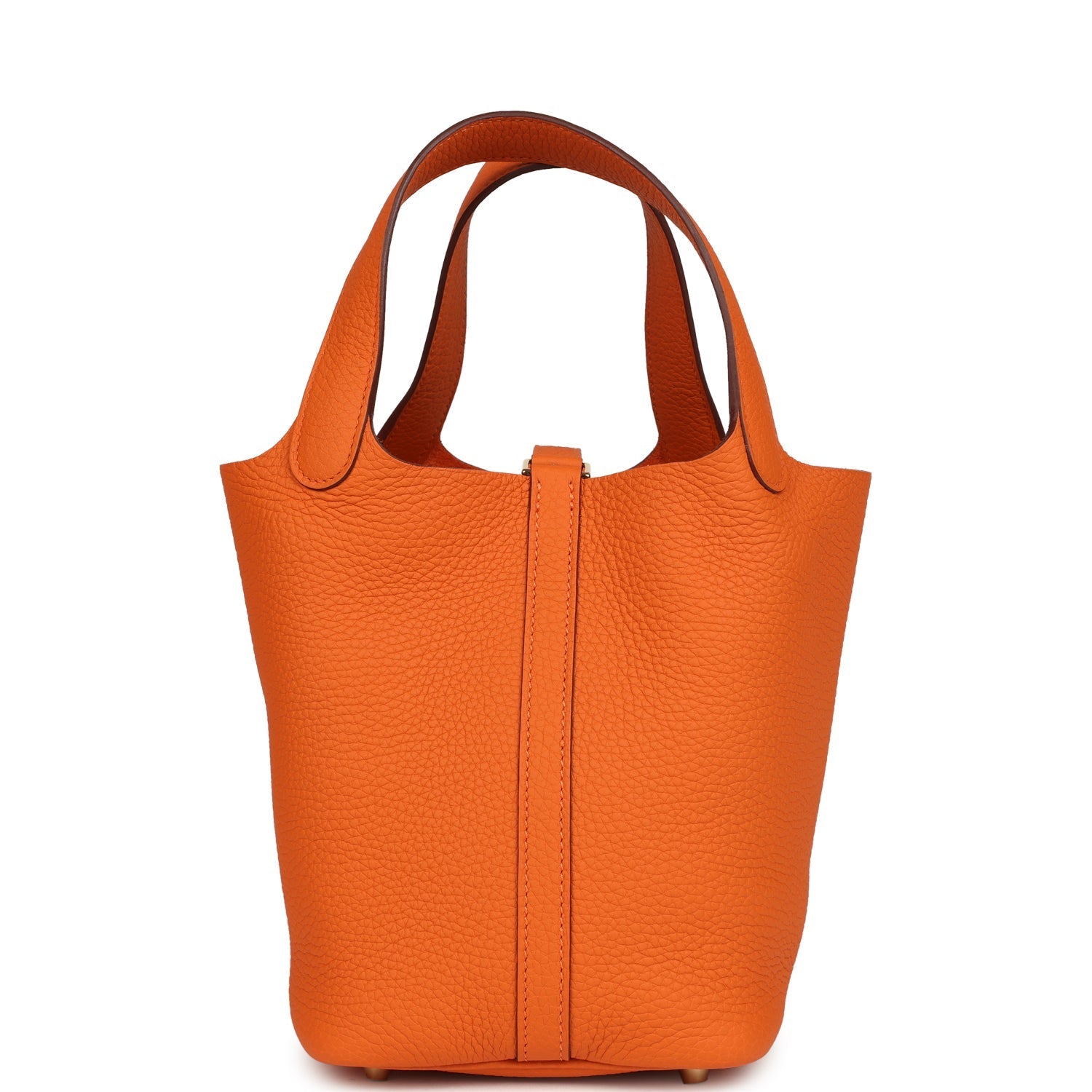 New Hermes Picotin Lock 18 Orange Clemence Gold Hardware