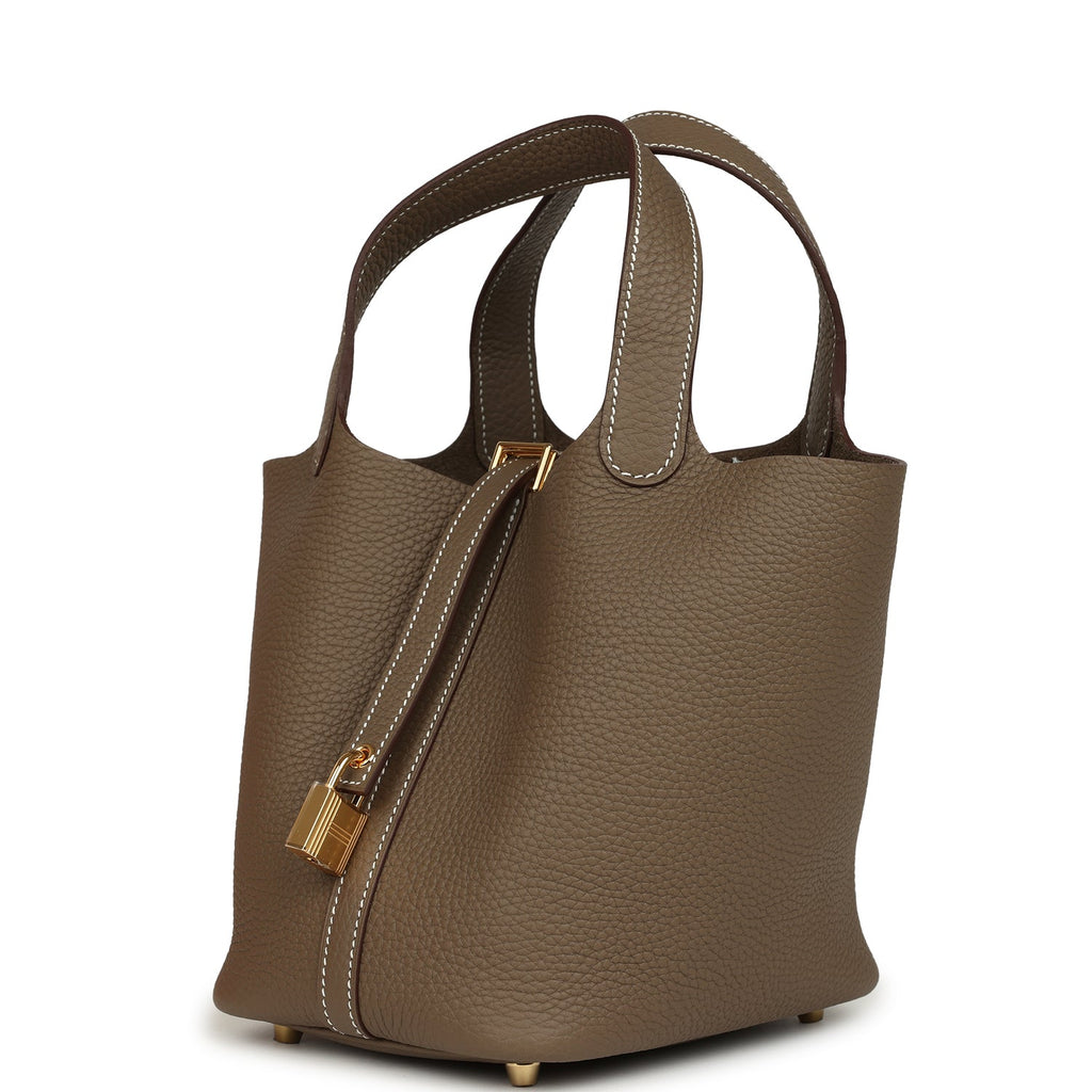 Hermes Picotin Lock 18 Etoupe Clemence Gold Hardware