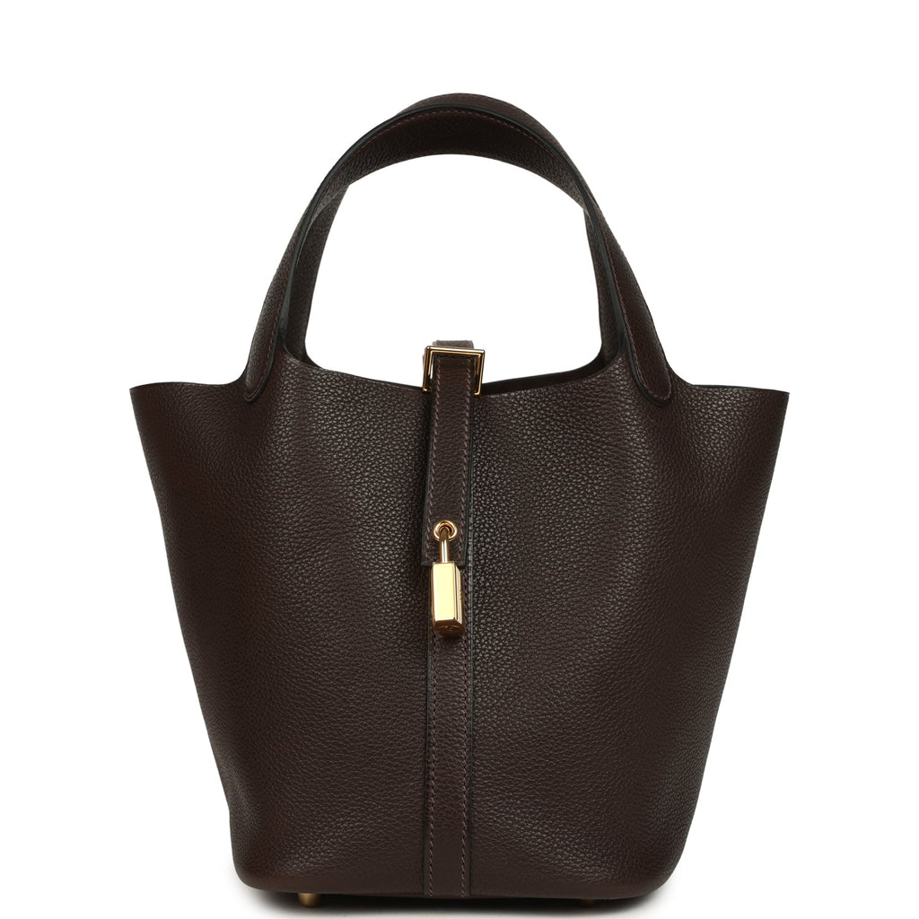 Hermes Picotin Lock 18 Ebene Barenia Faubourg Gold Hardware