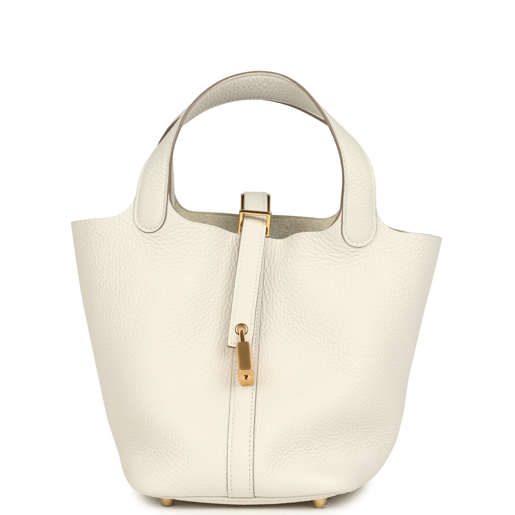 Hermes Picotin Lock 18 Gris Pale Clemence Gold Hardware