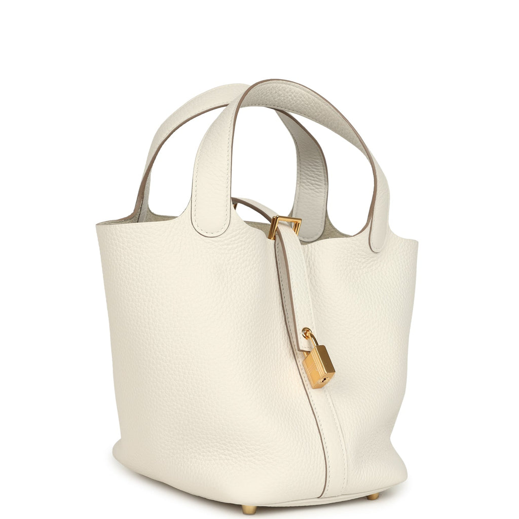 Hermes Picotin Lock 18 Gris Pale Clemence Gold Hardware