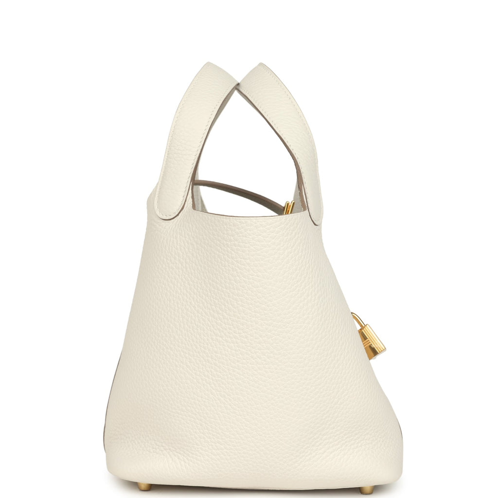 Hermes Picotin Lock 18 Gris Pale Clemence Gold Hardware