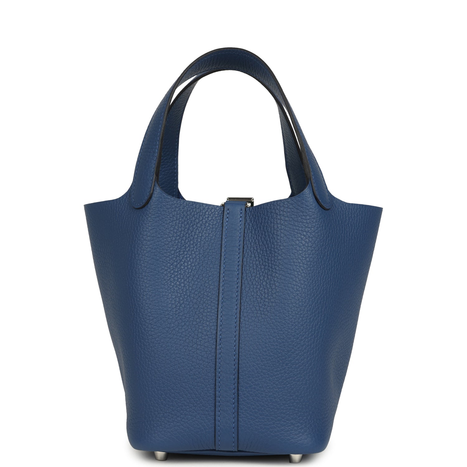 Hermes Picotin Lock 18 Bleu Tie Clemence Palladium Hardware