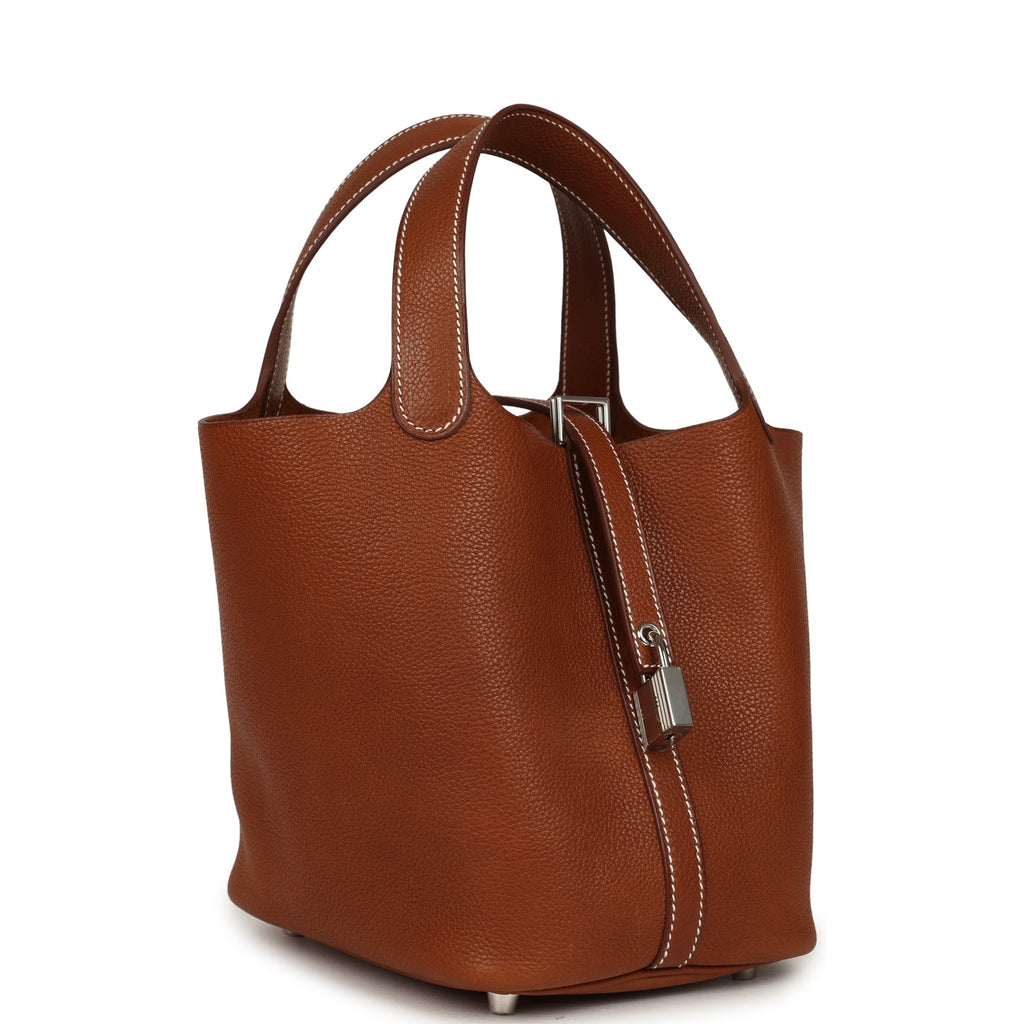 Hermes Picotin Lock 18 Fauve Barenia Faubourg Palladium Hardware