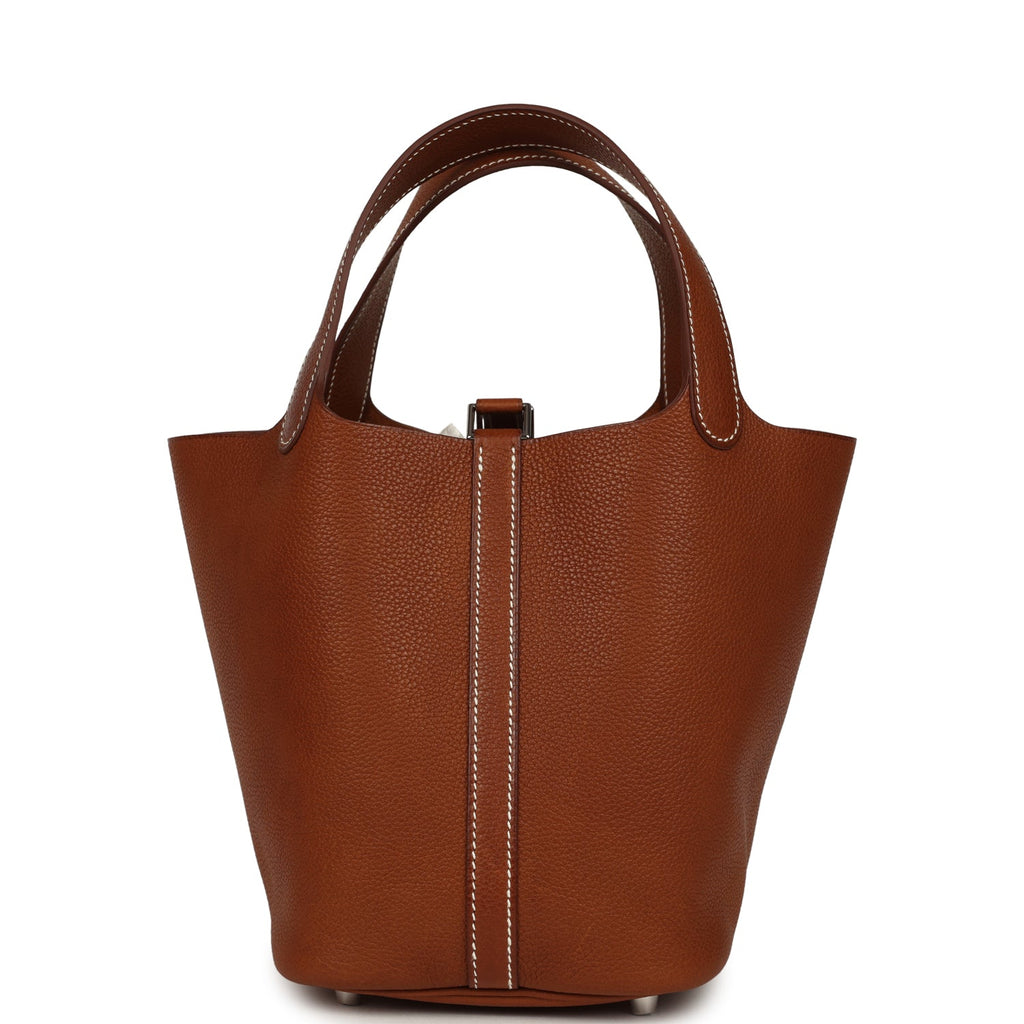 Hermes Picotin Lock 18 Fauve Barenia Faubourg Palladium Hardware
