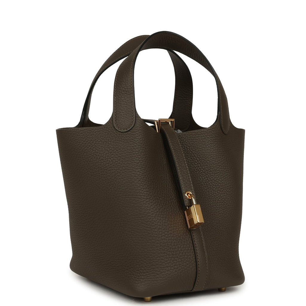Hermes Picotin Lock 18 Vert Loden Clemence Gold Hardware