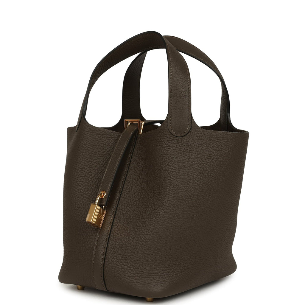 Hermes Picotin Lock 18 Vert Loden Clemence Gold Hardware