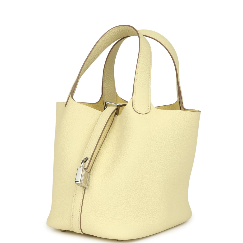 Hermes Picotin Lock 18 Jaune Milton Clemence Palladium Hardware