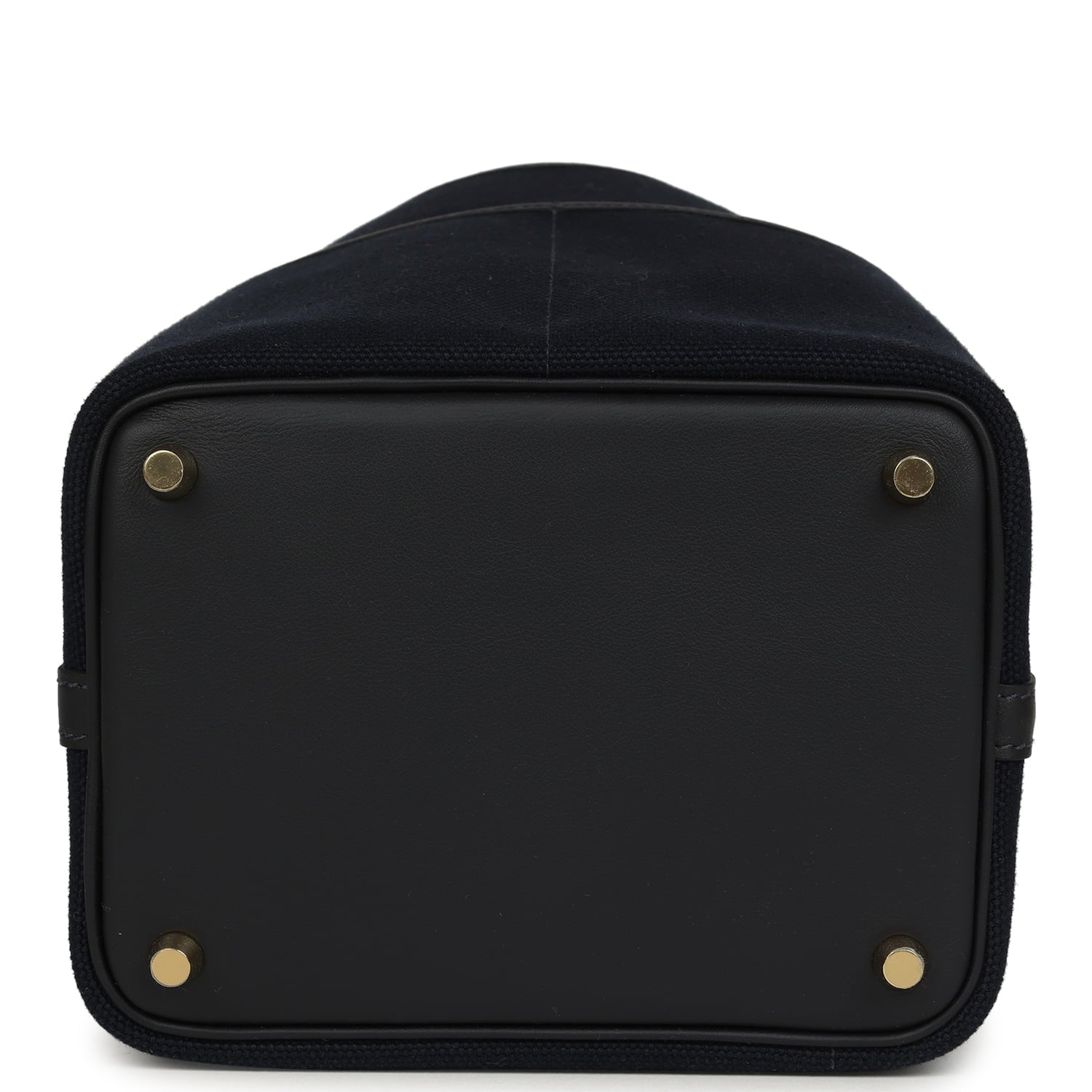 Hermes Picotin Cargo 18 Bleu Marine Swift and Toile Canvas Gold Hardware