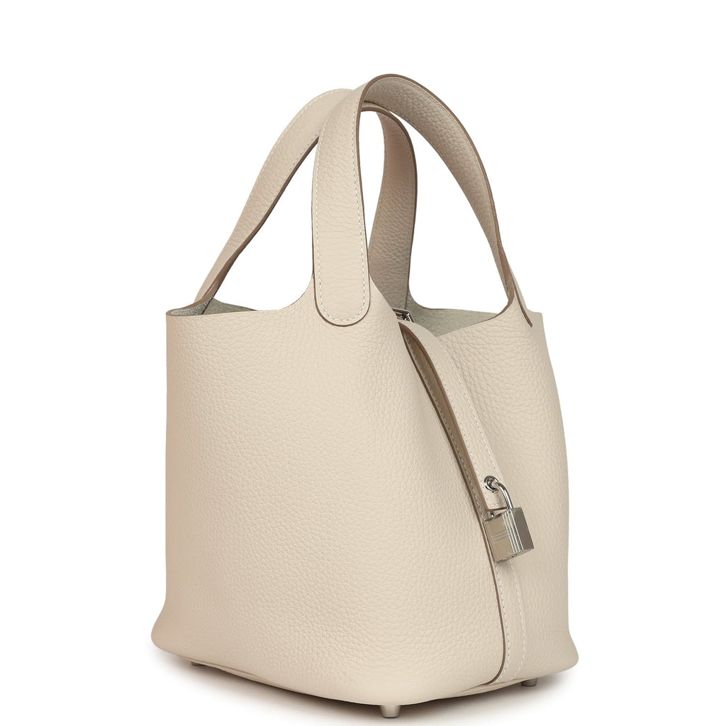 Hermes Picotin Lock 18 Craie Clemence Palladium Hardware