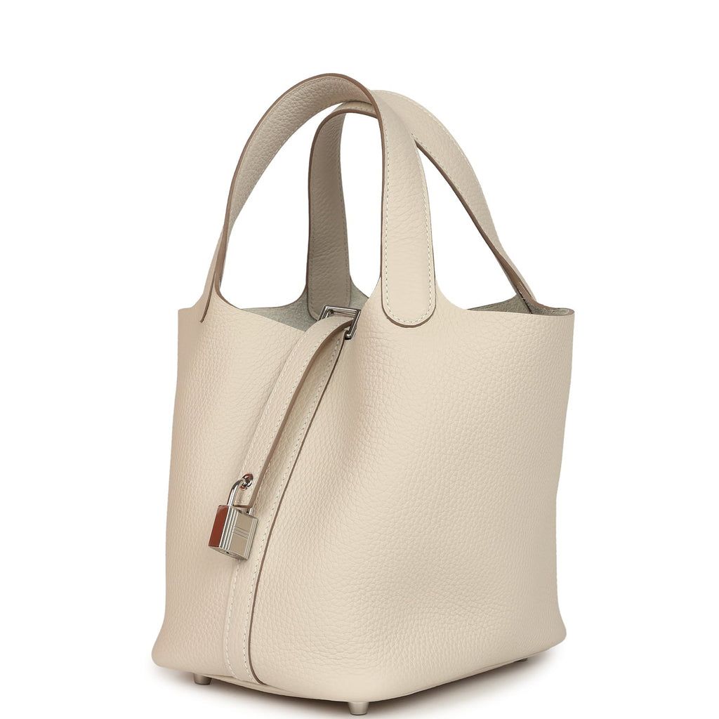 Hermes Picotin Lock 18 Craie Clemence Palladium Hardware